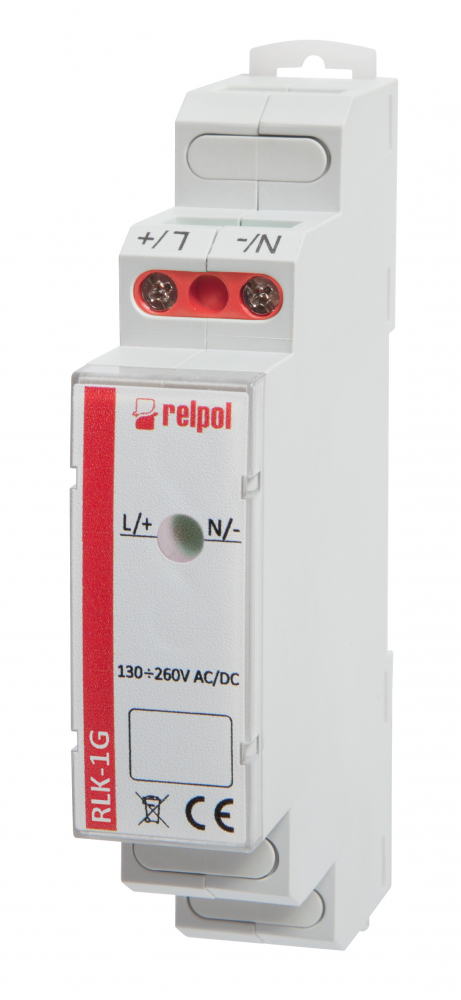 LAMPKA LED SYGNALIZACYJNA POJEDYŃCZA KOLOR ZIELONY ZASILANIE 230V RLK-1G - 863027 - RELPOL