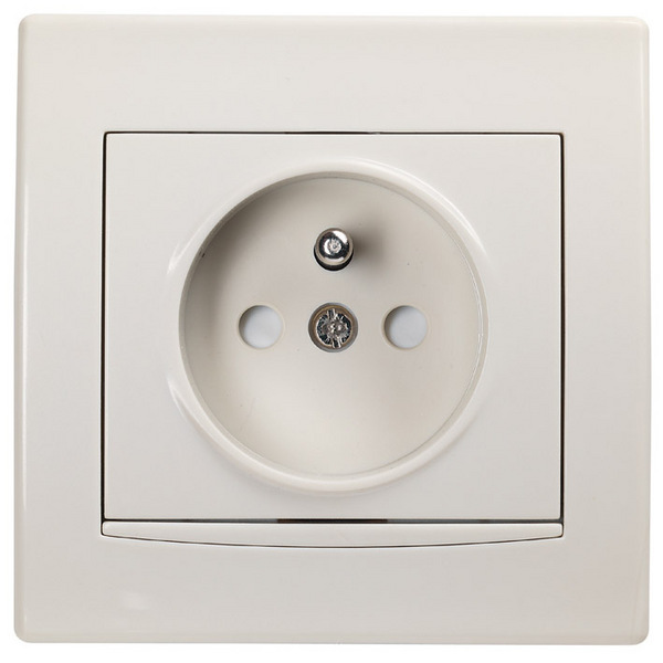 GNIAZDO POJEDYNCZE Z UZIEMIENIEM Z PRZESŁONAMI KREMOWE ANYA - AYA2800223 - SCHNEIDER ELECTRIC