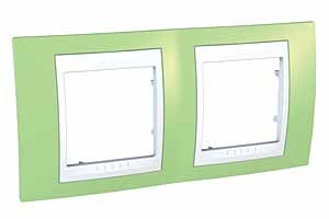 RAMKA PODWÓJNA POZIOMA ZIELEŃ OLIWKOWA UNICA PLUS - MGU6.004.863 - SCHNEIDER ELECTRIC