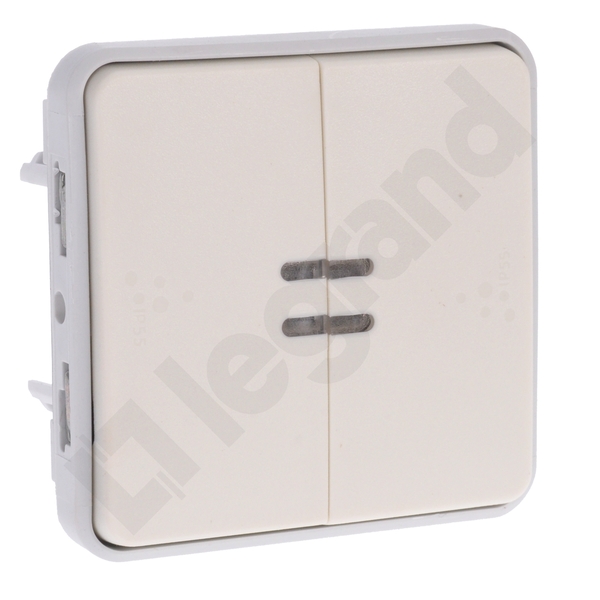 ŁĄCZNIK SCHODOWY PODWÓJNY PODŚWIETLANYCH 10AX-250V~ PLEXO55 - 069626 - LEGRAND