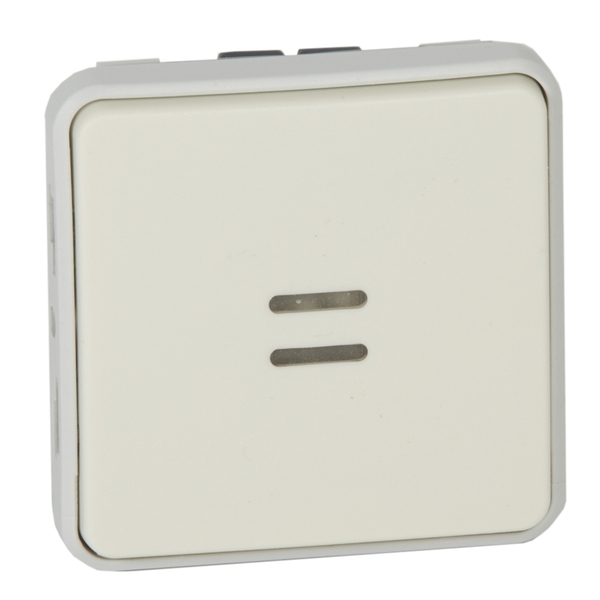 PRZYCISK JEDNOBIEGUNOWY PODŚWIETLANY BIAŁY/ ECRU 10A-250V~ PLEXO55 - 069632 - LEGRAND