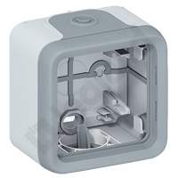 PUSZKA NATYKOWA POJEDYNCZA SZARA 1WE/2WY PLEXO55 - 069655 - LEGRAND