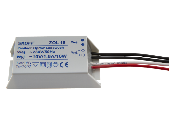 ZASILACZ LED 16W 10V IP20 DC ZOL16 - ZL-016-C-1-1-ML-PL-01 - SKOFF