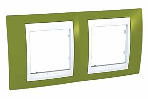 RAMKA PODWÓJNA POZIOMA ZIELEŃ PISTACJOWA UNICA PLUS - MGU6.004.866 - SCHNEIDER ELECTRIC