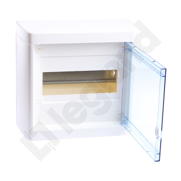 ROZDZIELNIA TWORZYWO 1X8 MODUŁY N/T IP40 LISTWY PRZYŁ N+PE DRZWI PRZEZR NEDBOX - 601245 - LEGRAND