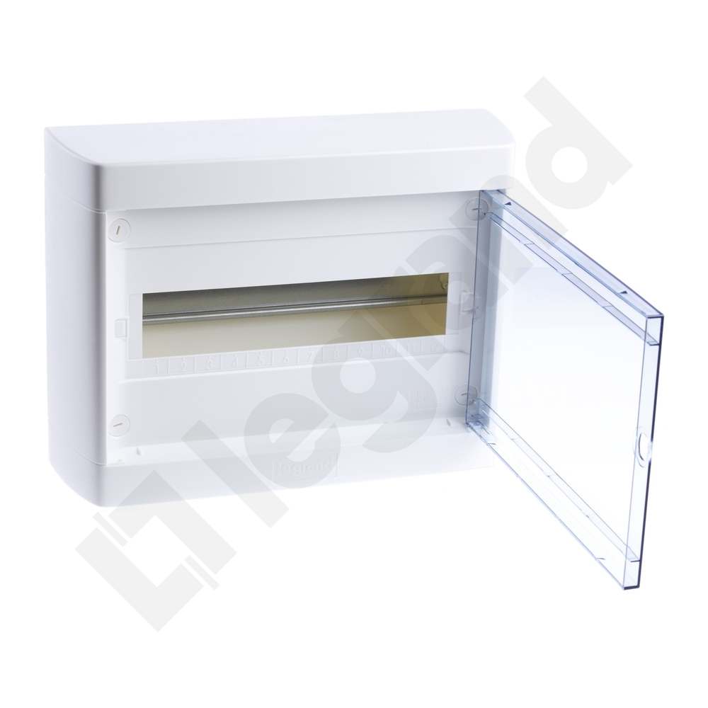 ROZDZIELNIA TWORZYWO 1X12 MODUŁY N/T IP40 LISTWY PRZYŁ N+PE DRZWI PRZEZR NEDBOX - 601246 - LEGRAND