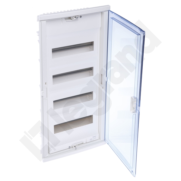 ROZDZIELNIA TWORZYWO 4X12 MODUŁY P/T IP40 LISTWY PRZYŁ N+PE DRZWI PRZEZR RWN - 602424 - LEGRAND