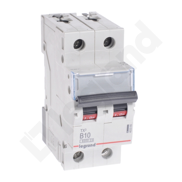 WYŁĄCZNIK NADPRĄDOWY B 10A 2 POLOWY CHARAKTERYSTYKA B S302 - 403385 - LEGRAND