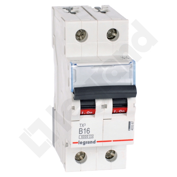 WYŁĄCZNIK NADPRĄDOWY B 16A 2 POLOWY CHARAKTERYSTYKA B S302 - 403387 - LEGRAND