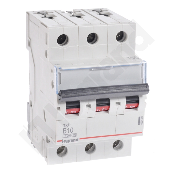 WYŁĄCZNIK NADPRĄDOWY B 10A 3 POLOWY CHARAKTERYSTYKA B S303 - 403400 - LEGRAND