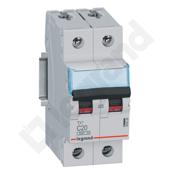 WYŁĄCZNIK NADPRĄDOWY C 20A 2 POLOWY CHARAKTERYSTYKA C S302 - 403529 - LEGRAND