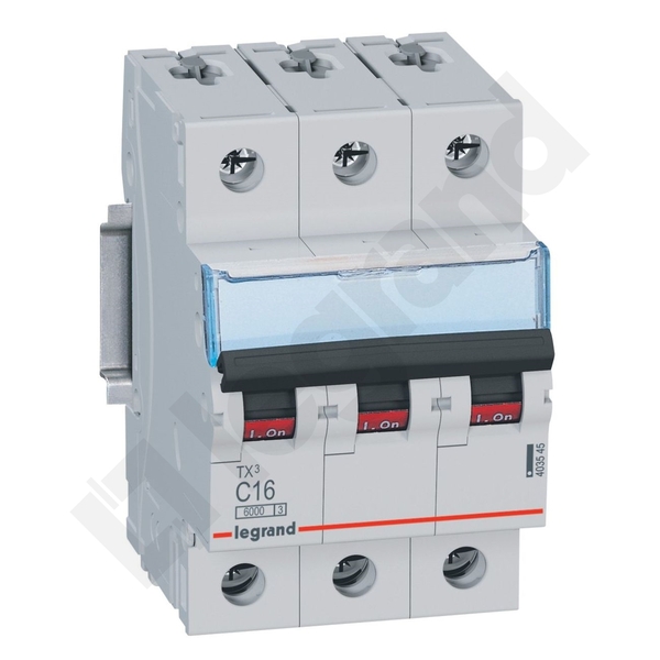 WYŁĄCZNIK NADPRĄDOWY C 16A 3 POLOWY CHARAKTERYSTYKA C S303 - 403545 - LEGRAND