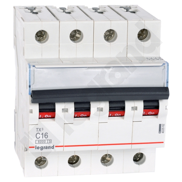 WYŁĄCZNIK NADPRĄDOWY C 16A 4 POLOWY CHARAKTERYSTYKA C S304 - 403562 - LEGRAND