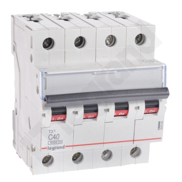 WYŁĄCZNIK NADPRĄDOWY C 40A 4 POLOWY CHARAKTERYSTYKA C S304 - 403566 - LEGRAND
