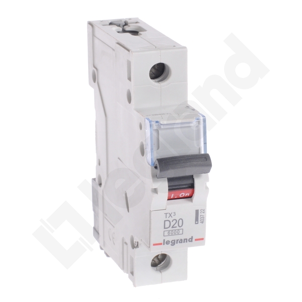 WYŁĄCZNIK NADPRĄDOWY D 20A 1 POLOWY CHARAKTERYSTYKA D S301 - 403722 - LEGRAND
