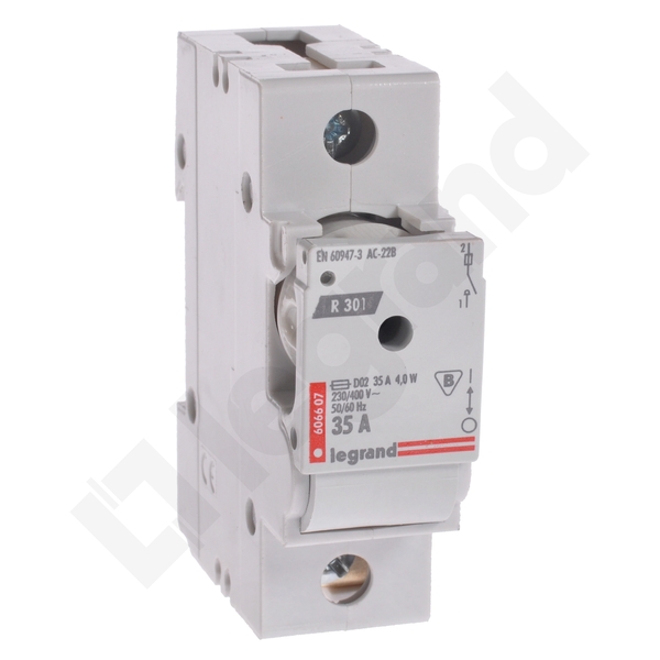 ROZŁĄCZNIK BEZPIECZNIKOWY 35A 1 BIEGUN DO WKŁADEK D0 R301 - 606607 - LEGRAND