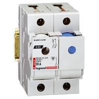 ROZŁĄCZNIK BEZPIECZNIKOWY 63A 2 BIEGUNY DO WKŁADEK D0 R321 - 606635 - LEGRAND