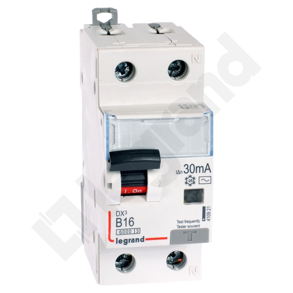 WYŁĄCZNIK RÓŻNICOWY Z CZŁONEM NADPRĄDOWYM B 16A/30MA 2 POLOWY TYP AC CHARAKTERYSTYKA B P312 - 410921 - LEGRAND