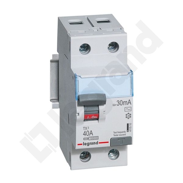 WYŁĄCZNIK RÓŻNICOWY 40A/30MA 2 POLOWY TYP AC P302 - 411510 - LEGRAND