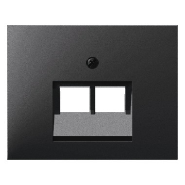 ELEMENT CENTRALNY DO GNIAZDA PRZYŁĄCZENIOWEGO UAE PODWÓJNEGO ANTRACYT MAT LAKIEROWANY K.1 - 14097006 - HAGER - BERKER