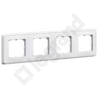 RAMKA POCZWÓRNA POZIOM/PION BIAŁA CARIVA - 773654 - LEGRAND
