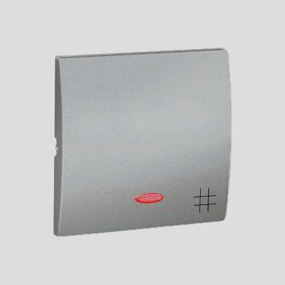 KLAWISZ DO ŁĄCZNIKA KRZYŻOWEGO PODŚWIETLANY ALUMINIUM SIMOIN CLASSIC - MKW7L/26 - KONTAKT SIMON