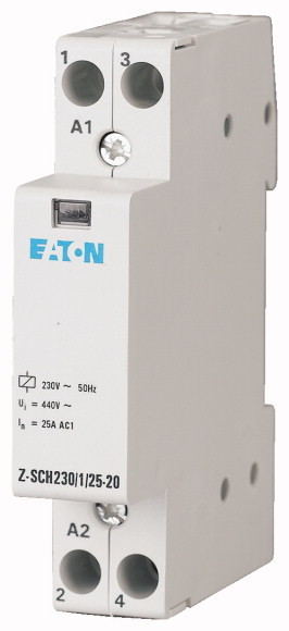 STYCZNIK MODUŁOWY 25A AC1 2 BIEGUNY 2NO STEROWANIE 230V AC Z-SCH230-1-25-20 - 120853 - EATON