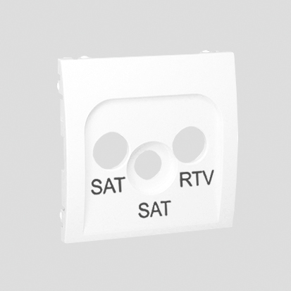 POKRYWA GNIAZDA ANTENOWEGO RTV-SAT-SAT BIAŁA CLASSIC - MAS2P/11 - KONTAKT SIMON