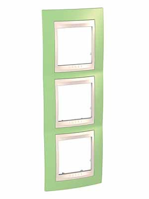 RAMKA POTRÓJNA PIONOWA ZIELEŃ OLIWKOWA UNICA PLUS - MGU6.006V.563 - SCHNEIDER ELECTRIC