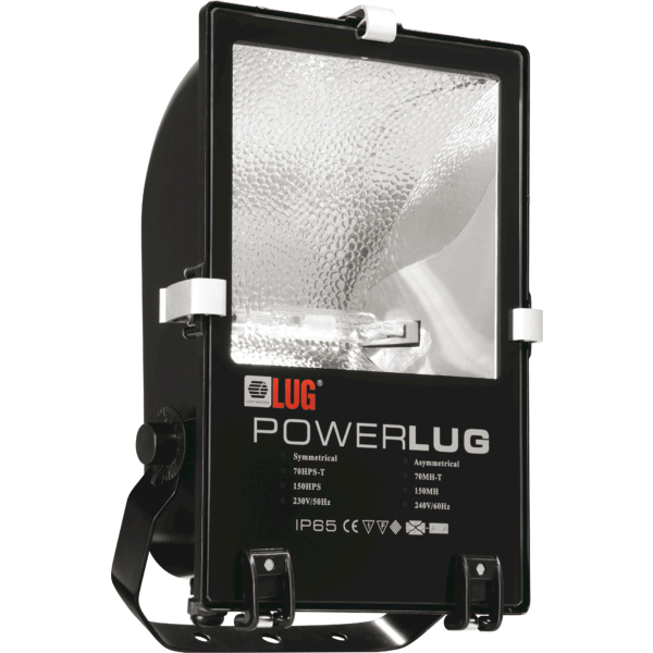NAŚWIETLACZ METALHALOGENOWY 150W IP65 RX7S ASYMETRYCZNY CZARNY POWERLUG 2 - 120013.6025.2 - LUG LIGHT