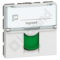 GNIAZDO 1XRJ45 KAT6 FTP ZIELONE MOSAIC - 076522 - LEGRAND