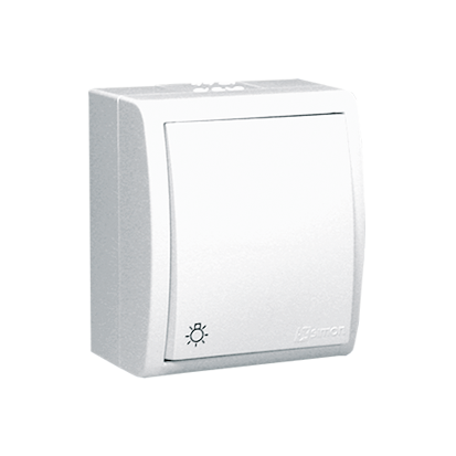 PRZYCISK ŚWIATŁO IP54 BIAŁY AQUARIUS - AQS1/11 - KONTAKT SIMON