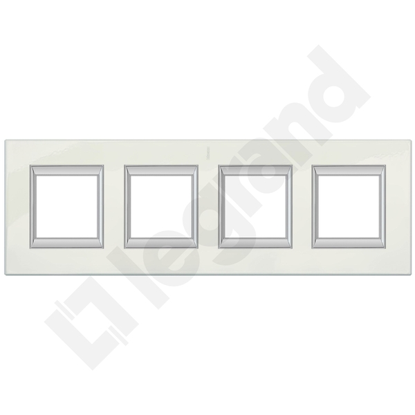 RAMKA PROSTOKĄTNA PIONOWA 4X2 MODUŁY WHITE LIMOGES AXOLUTE - HA4802/4BG - LEGRAND