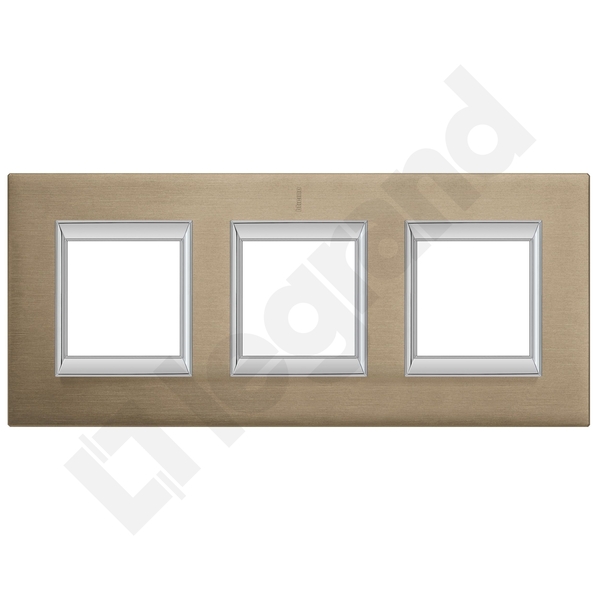 RAMKA PROTOKĄTNA POZIOMA 3X2 MODUŁY BRUSHED TITANIUM AXOLUTE - HA4802M3HNX - LEGRAND