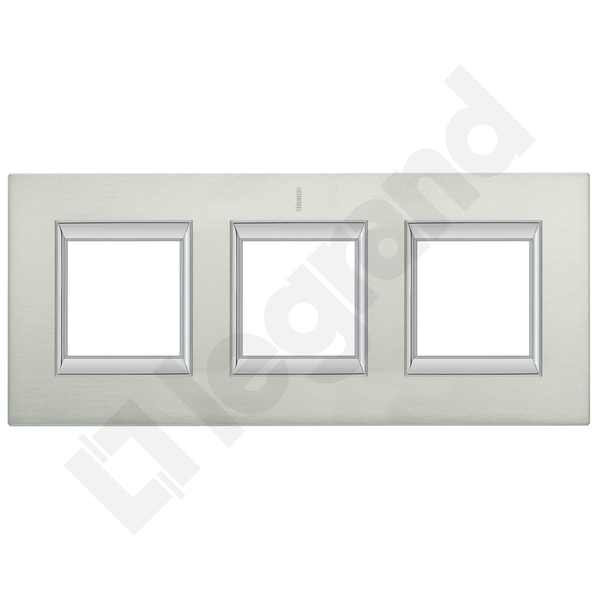 RAMKA PROTOKĄTNA POZIOMA 3X2 MODUŁY BRUSHED ALUMINIUM AXOLUTE - HA4802M3HXC - LEGRAND