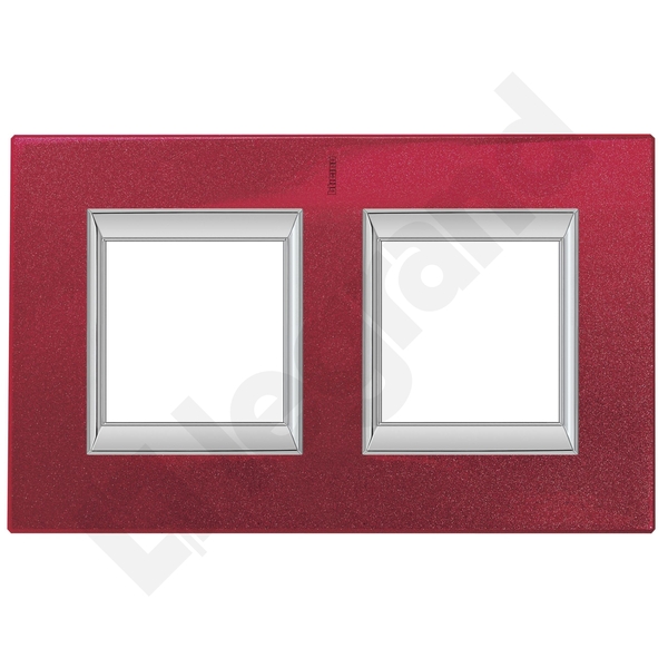 RAMKA PROSTOKĄTNA POZIOMA 2X2 MODUŁY RED CHINA AXOLUTE - HA4802M2HRC - LEGRAND