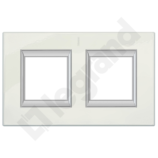 RAMKA PROSTOKĄTNA PIONOWA 2X2 MODUŁY WHITE LIMOGES AXOLUTE - HA4802/2BG - LEGRAND