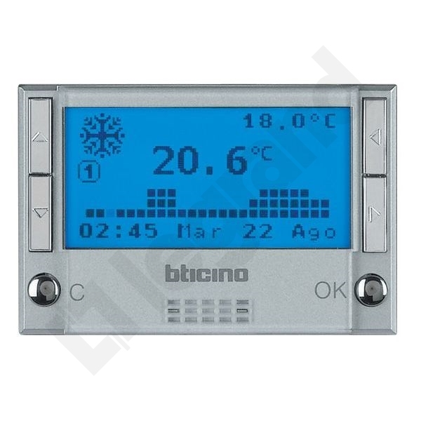 CHRONOTERMOSTAT 2X1,5V ALUMINIUM AXOLUTE - HC4451 - LEGRAND