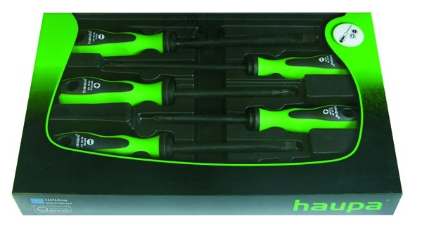 ZESTAW ŚRUBOKRĘTÓW 2 K , KRZYŻAK PZ W OSŁONIE 6-ELEMENTÓW - 101562 - HAUPA