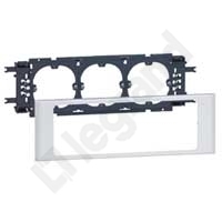 UCHWYT OSPRZĘT FI 60, 3 MECHANIZMY POKRYWA 85 ALU DLP - 011169 - LEGRAND