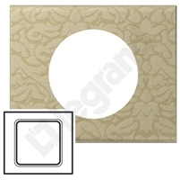 RAMKA TKANINA ORNAMENT PODWÓJNA POZIOMA/PIONOWA CELIANE - 069417 - LEGRAND