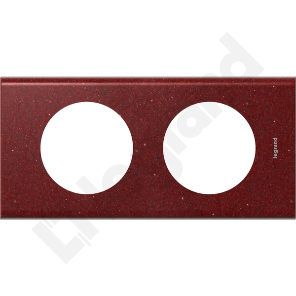 RAMKA PODWÓJNA POZIOMA/PIONOWA CORIAN BORDO CELIANE - 069182 - LEGRAND