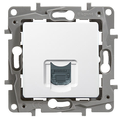 GNIAZDO KOMPUTEROWE POJEDYNCZE RJ45 KAT. 6 UTP BIAŁE NILOE - 664773 - LEGRAND