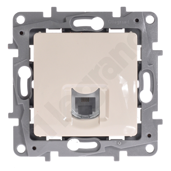GNIAZDO KOMPUTEROWE POJEDYNCZE RJ45 KAT. 6 UTP KREMOWE NILOE - 664873 - LEGRAND