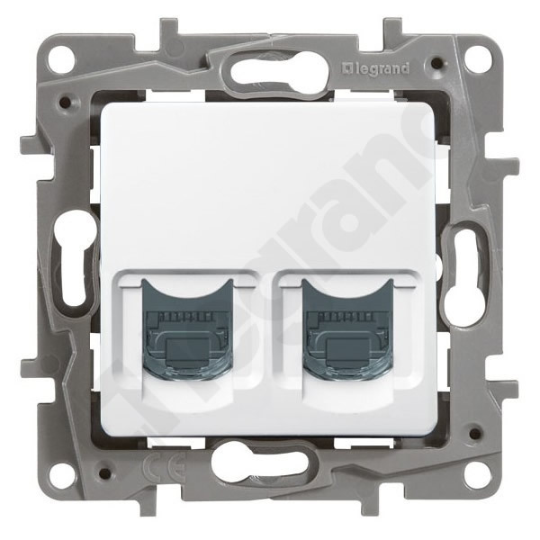 GNIAZDO 2XRJ45 KAT. 6 STP BIAŁE NILOE - 664776 - LEGRAND