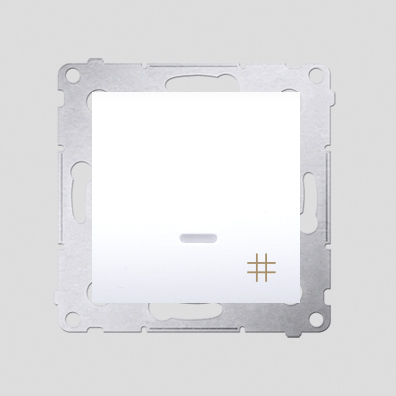 ŁĄCZNIK KRZYŻOWY Z PODŚWIETLENIEM LED (MODUŁ) 10 AX BIAŁY SIMON 54 - DW7L.01/11 - KONTAKT SIMON