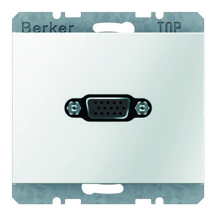 GNIAZDO VGA BIAŁY POŁYSK K.1 - 3315407009 - HAGER - BERKER