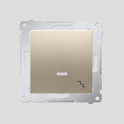 ŁĄCZNIK SCHODOWY Z PODŚWIETLENIEM LED (MODUŁ) 10 AX ZŁOTY MAT SIMON 54 - DW6L.01/44 - KONTAKT SIMON