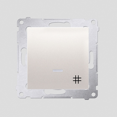 ŁĄCZNIK KRZYŻOWY Z PODŚWIETLENIEM LED (MODUŁ) 10 AX KREMOWY SIMON 54 - DW7L.01/41 - KONTAKT SIMON