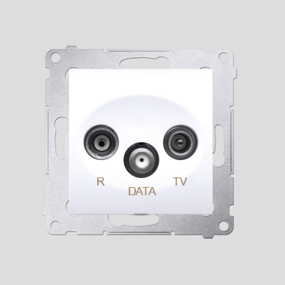 GNIAZDO R-TV-DATA (MODUŁ) BIAŁE SIMON 54 - DAD.01/11 - KONTAKT SIMON